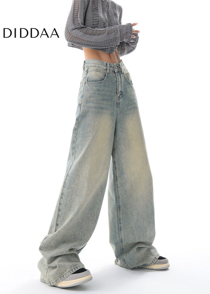 Blue Vintage Loose Fit Wide Leg Jeans Women’s Pants - Women’s Jeans