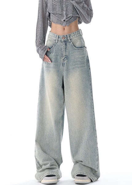 Blue Vintage Loose Fit Wide Leg Jeans Women’s Pants - Women’s Jeans