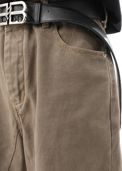 Blue Vintage Straight-Leg Jeans for Men Casual Trousers - Men’s Jeans
