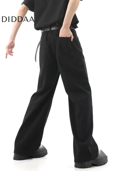 Blue Vintage Straight-Leg Jeans for Men Casual Trousers - Men’s Jeans