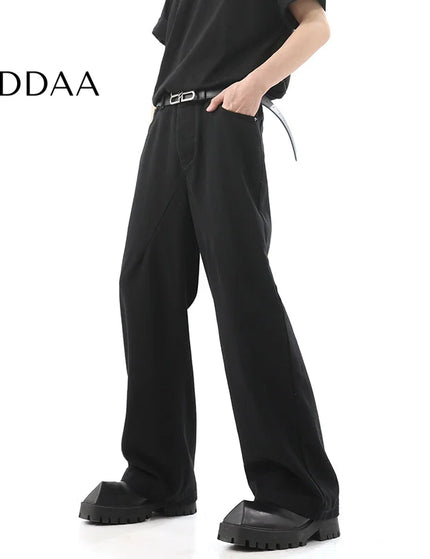 Blue Vintage Straight-Leg Jeans for Men Casual Trousers - S / Black - Men’s Jeans