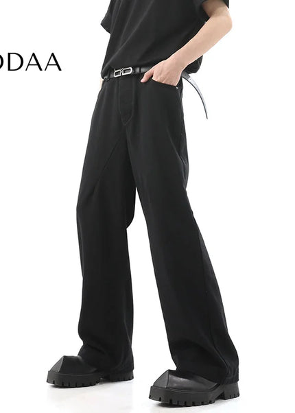 Blue Vintage Straight-Leg Jeans for Men Casual Trousers - S / Black - Men’s Jeans