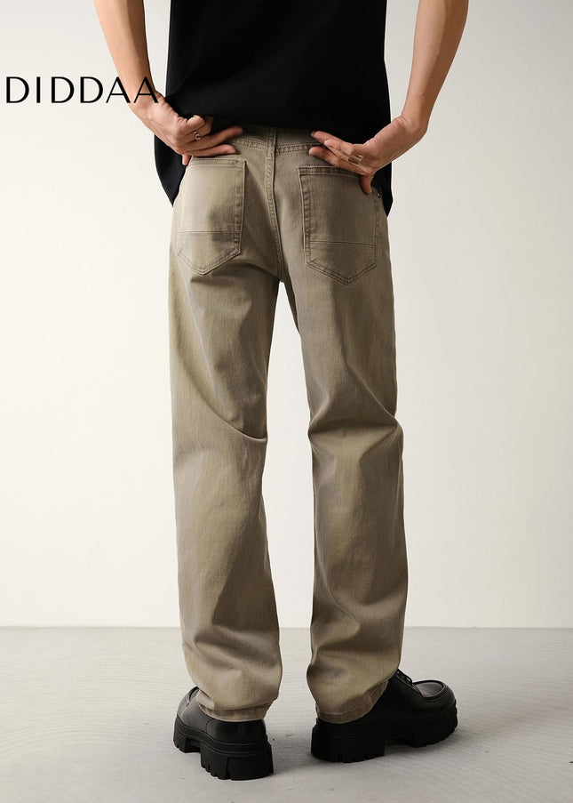 Blue Vintage Stretch Straight Jeans for Men Casual Wear - Men’s Jeans