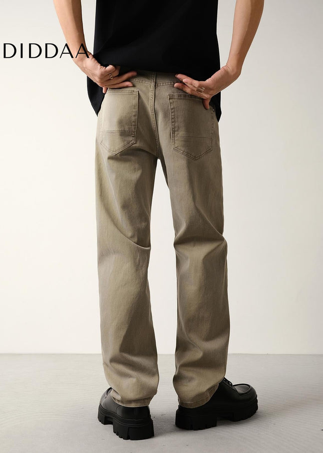 Blue Vintage Stretch Straight Jeans for Men Casual Wear - Men’s Jeans