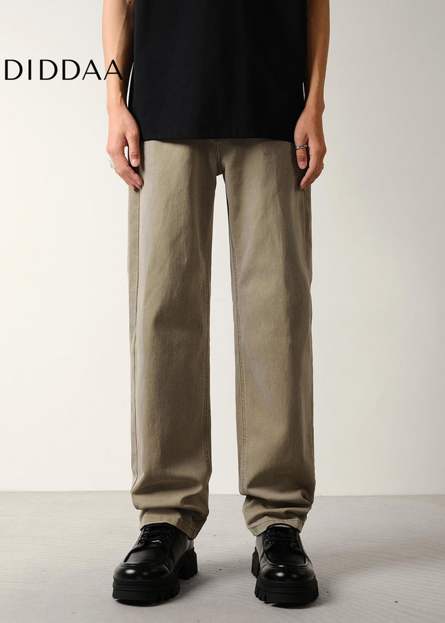 Blue Vintage Stretch Straight Jeans for Men Casual Wear - Men’s Jeans