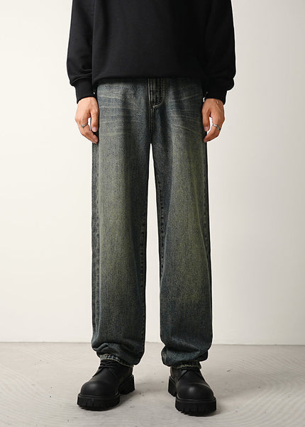 Blue Vintage Wash Distressed Casual Jeans for Men - 28 / Vintage Blue - Men’s Jeans