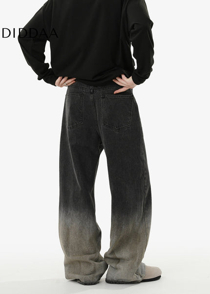 Blue Vintage Washed Loose Fit Jeans for Men and Women - Men’s Jeans