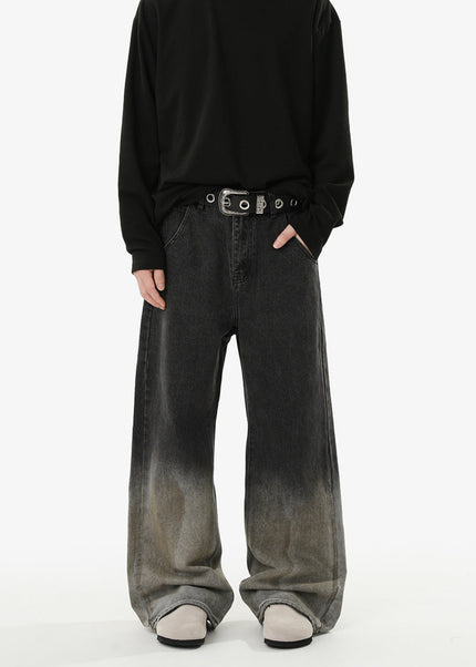 Blue Vintage Washed Loose Fit Jeans for Men and Women - Men’s Jeans