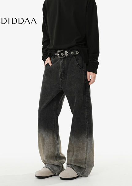 Blue Vintage Washed Loose Fit Jeans for Men and Women - Men’s Jeans