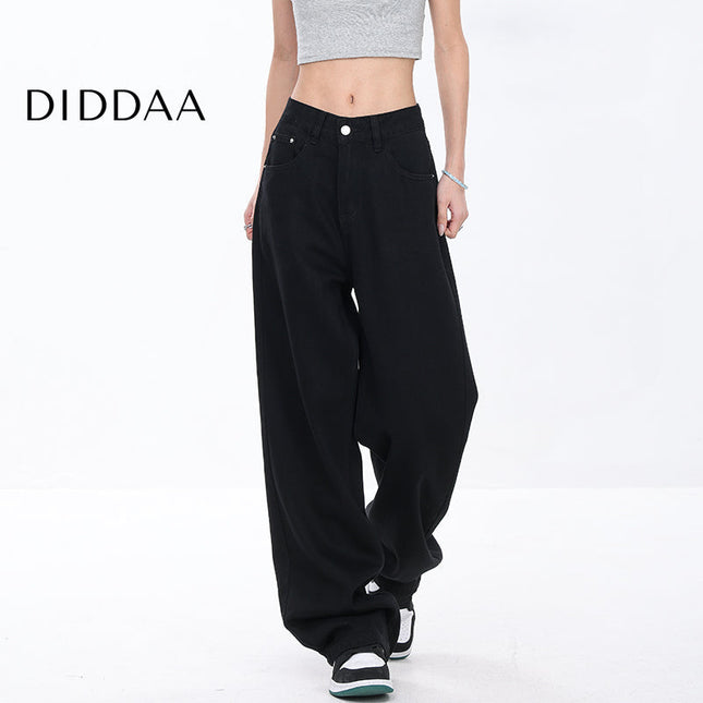 Blue Vintage Wide Leg Casual Jeans for Women - XS / Black - Women’s Jeans