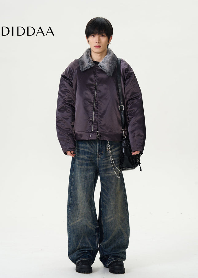 Blue Whisker Design Fried Street Jeans for Couples - Women’s Jeans