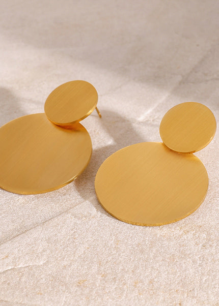 Jieding European and American stainless steel circle stud earrings luxury niche geometric earrings titanium steel earrings earrings cross-border