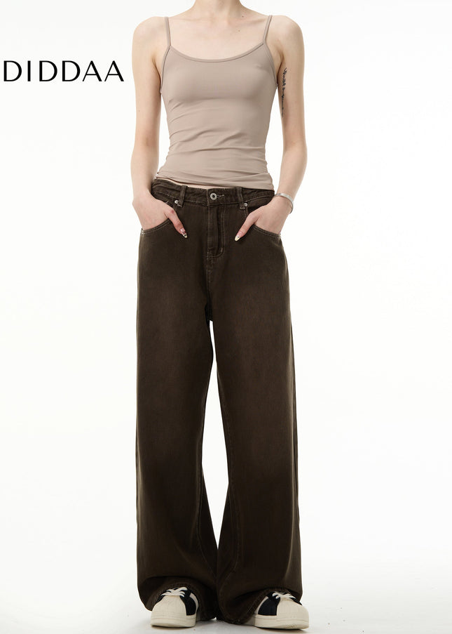 Brown Cleanfit Unisex Straight-Leg Jeans by MADWITCH - Men’s Jeans