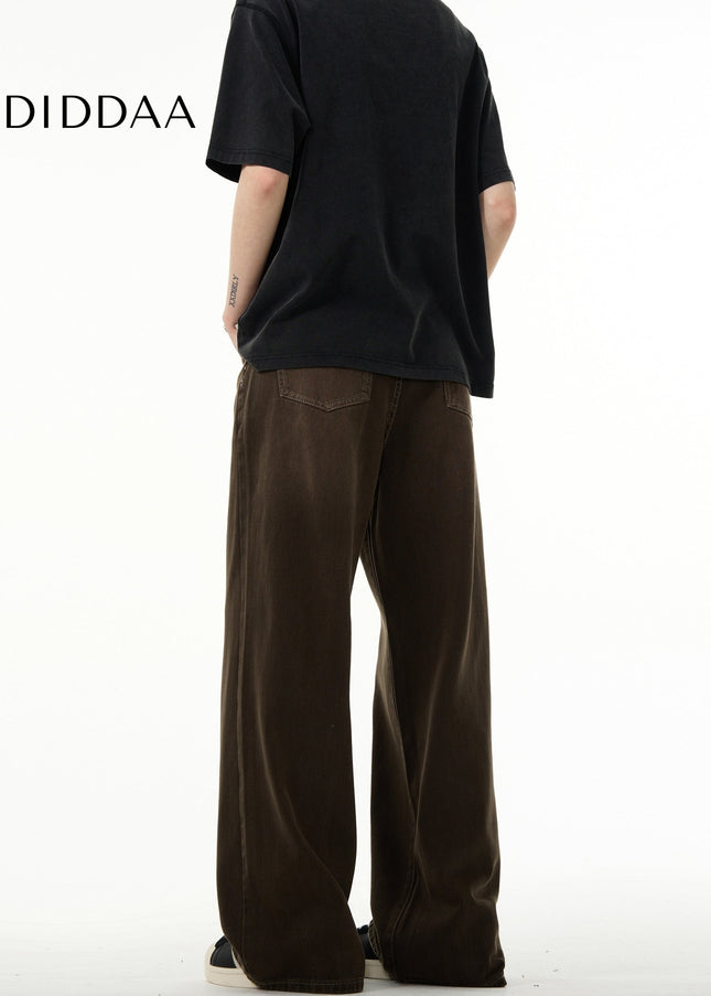 Brown Cleanfit Unisex Straight-Leg Jeans by MADWITCH - Men’s Jeans