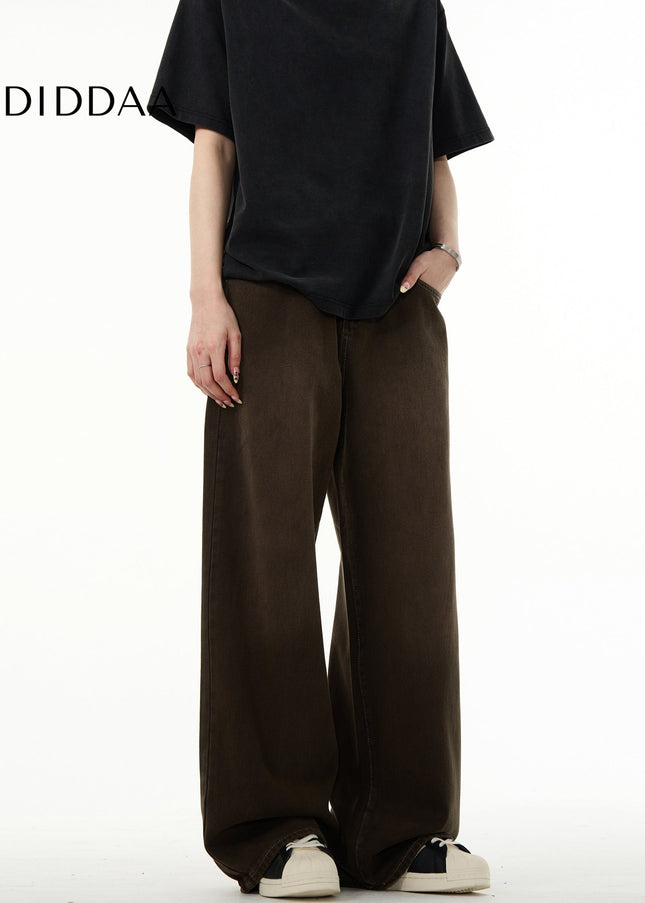 Brown Cleanfit Unisex Straight-Leg Jeans by MADWITCH - Men’s Jeans