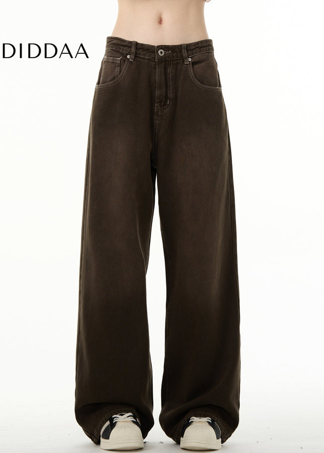 Brown Cleanfit Unisex Straight-Leg Jeans by MADWITCH - Men’s Jeans