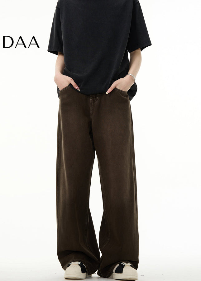 Brown Cleanfit Unisex Straight-Leg Jeans by MADWITCH - S / Brown - Men’s Jeans