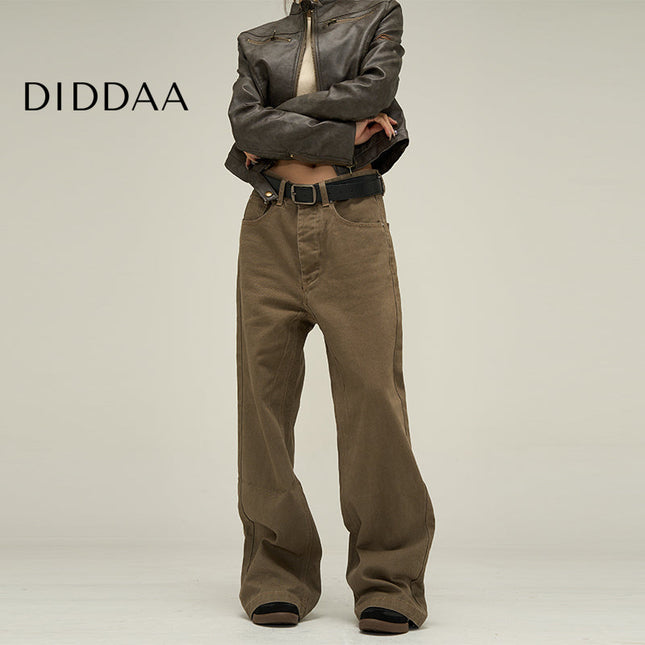 Brown Retro High-End Coffee Pants for Men - S / Green - Women’s Jeans
