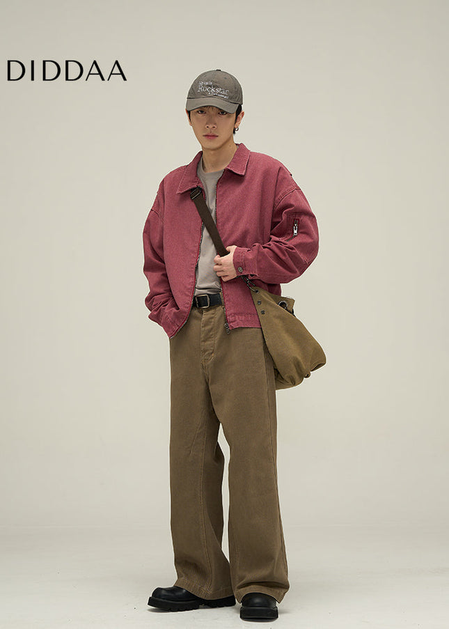 Brown Retro High-End Coffee Pants for Men - Women’s Jeans