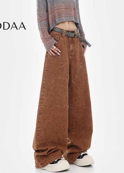 Brown Versatile Wide-Leg Trousers for Women - S / Brown - Women’s Jeans