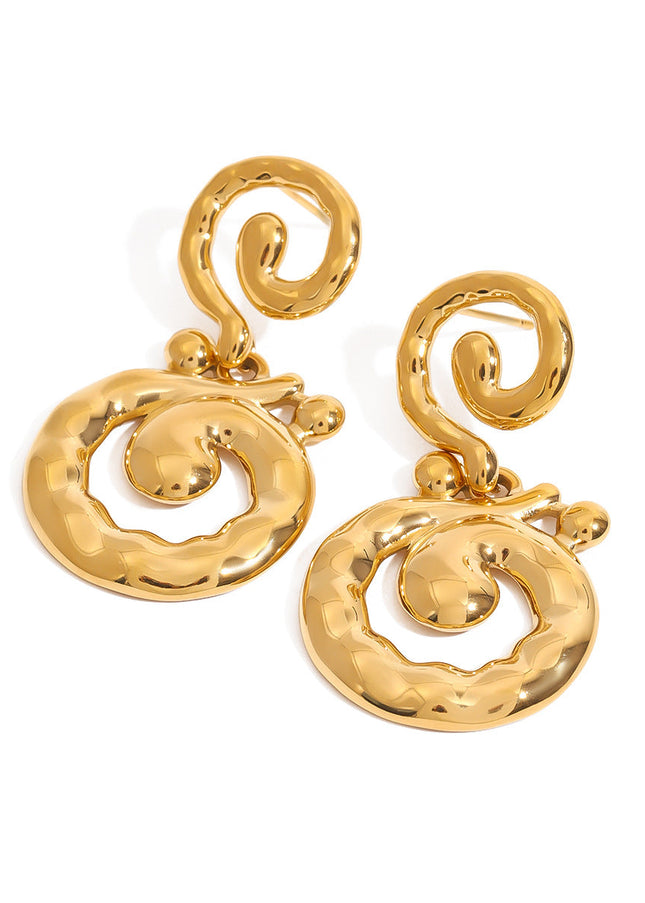 Jieding European and American earrings, women's earrings, light luxury, high-end stainless steel earrings, niche design, titanium steel jewelry cross-border