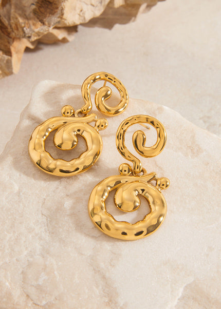 Jieding European and American earrings, women's earrings, light luxury, high-end stainless steel earrings, niche design, titanium steel jewelry cross-border