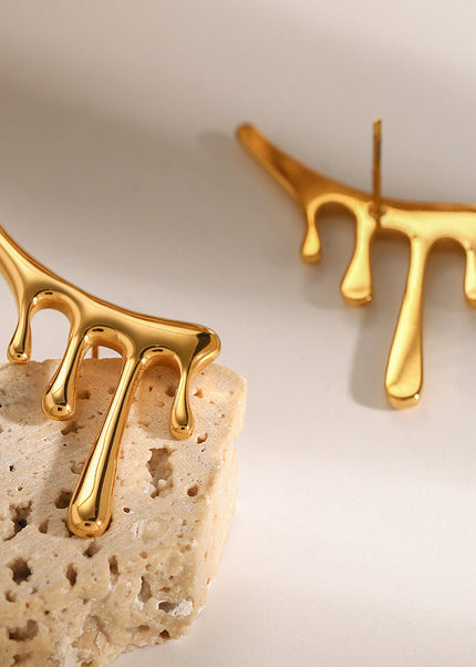 Jieding European and American stainless steel exaggerated earrings premium sense ins stud earrings 18k titanium steel earrings cross-border earrings