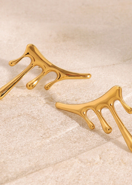 Jieding European and American stainless steel exaggerated earrings premium sense ins stud earrings 18k titanium steel earrings cross-border earrings