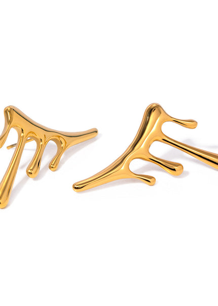 Jieding European and American stainless steel exaggerated earrings premium sense ins stud earrings 18k titanium steel earrings cross-border earrings