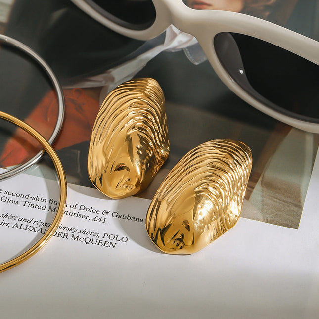 Jieding European and American titanium steel earrings, light luxury, high-end earrings, non-fading jewelry, stainless steel earrings, cross-border