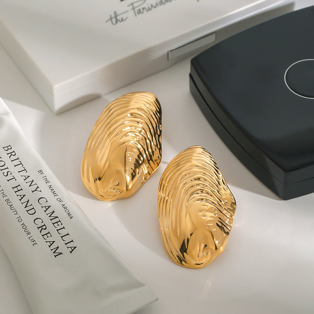 Jieding European and American titanium steel earrings, light luxury, high-end earrings, non-fading jewelry, stainless steel earrings, cross-border