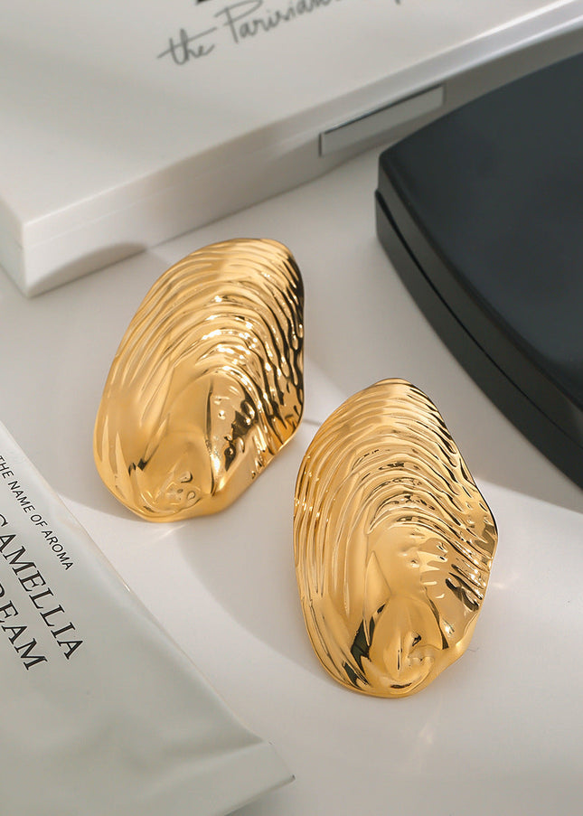 Jieding European and American titanium steel earrings, light luxury, high-end earrings, non-fading jewelry, stainless steel earrings, cross-border