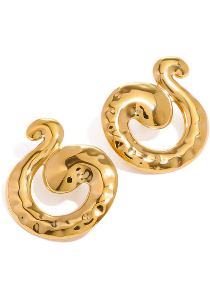 Jieding European and American stainless steel snake stud earrings with a sense of design and niche earrings, light luxury titanium steel jewelry do not fade across the border
