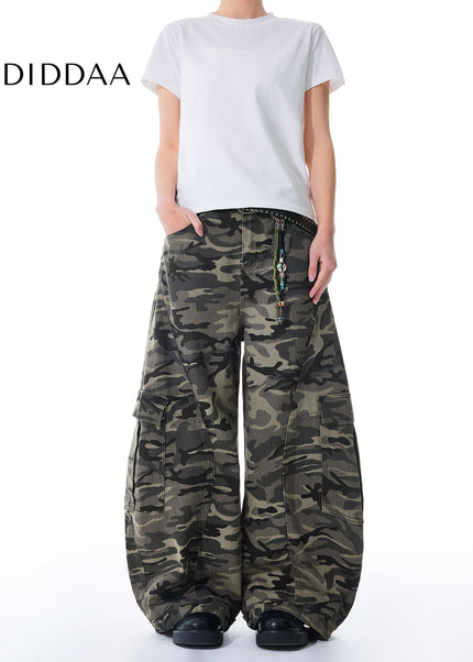 Camo Loose Fit Wide Leg Work Pants MASONSOUL Jeans - Men’s Jeans