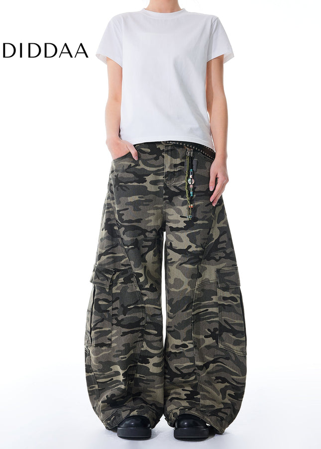 Camo Loose Fit Wide Leg Work Pants MASONSOUL Jeans - Men’s Jeans