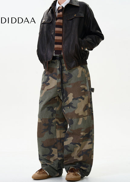 Camouflage Loose Fit Cargo Pants for Men and Women - Men’s Jeans