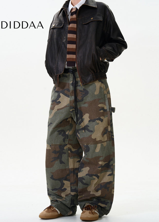 Camouflage Loose Fit Cargo Pants for Men and Women - Men’s Jeans