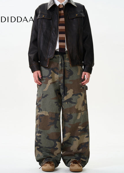 Camouflage Loose Fit Cargo Pants for Men and Women - Men’s Jeans