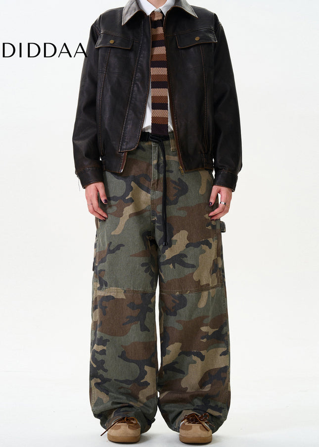 Camouflage Loose Fit Cargo Pants for Men and Women - Men’s Jeans