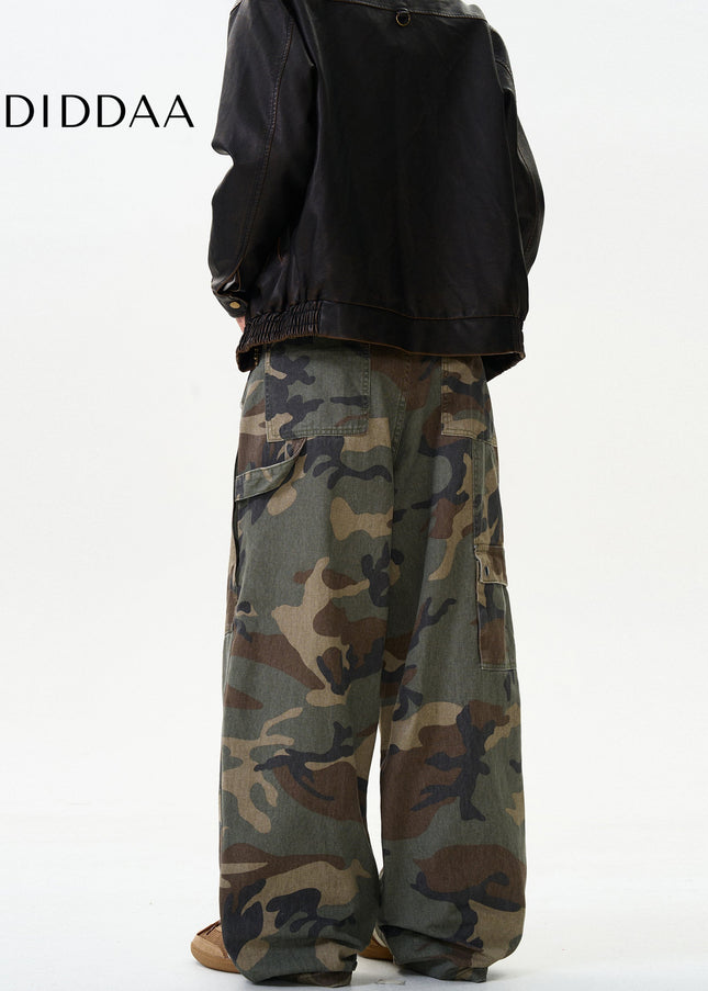 Camouflage Loose Fit Cargo Pants for Men and Women - Men’s Jeans