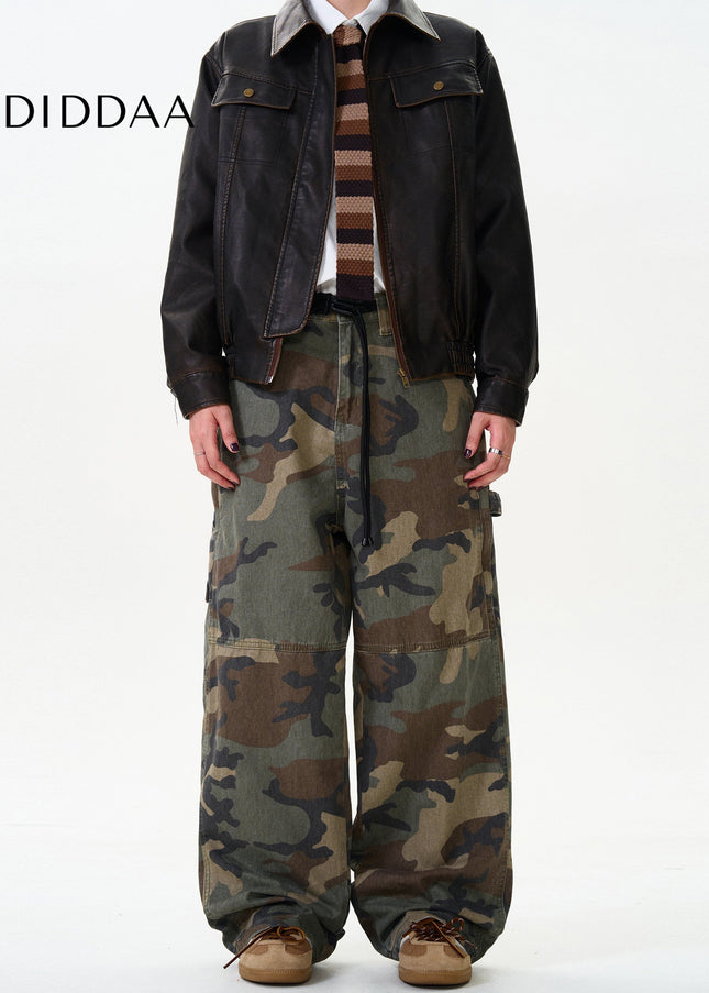 Camouflage Loose Fit Cargo Pants for Men and Women - Men’s Jeans