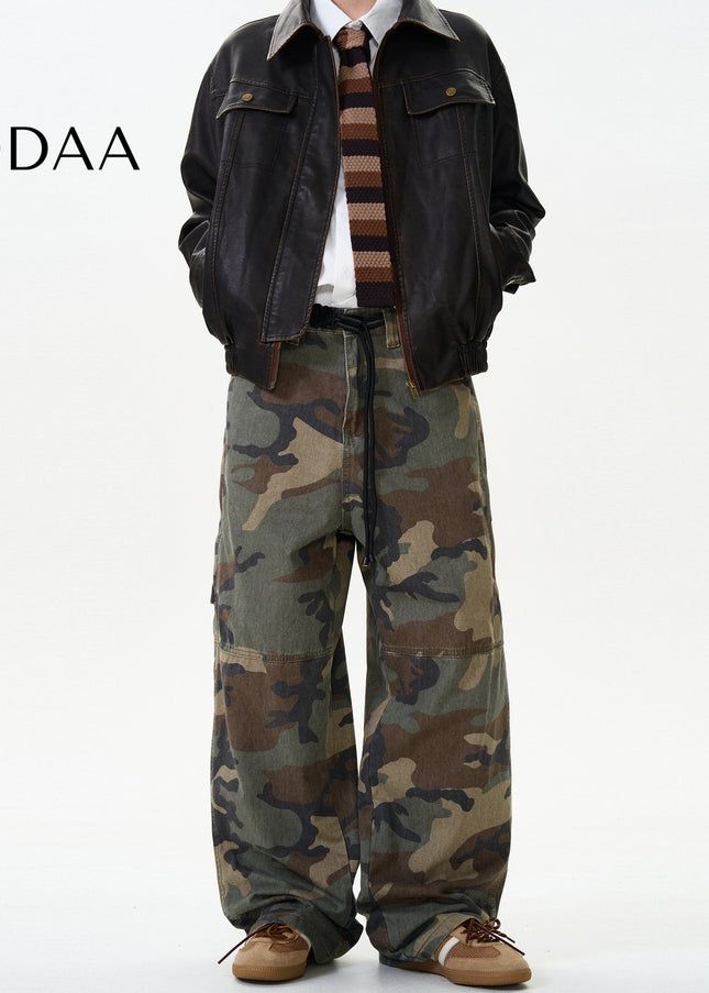 Camouflage Loose Fit Cargo Pants for Men and Women - S / Camouflage - Men’s Jeans