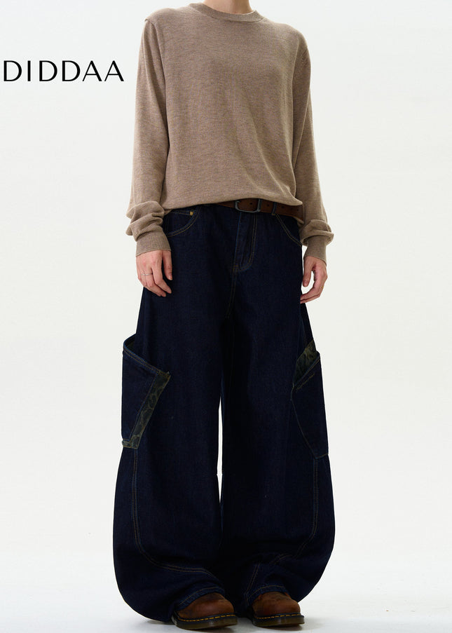 Camouflage Loose Fit Wide Leg Jeans for Men and Women - Men’s Jeans