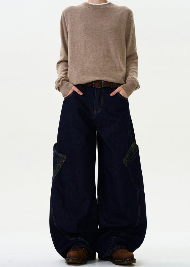 Camouflage Loose Fit Wide Leg Jeans for Men and Women - Men’s Jeans