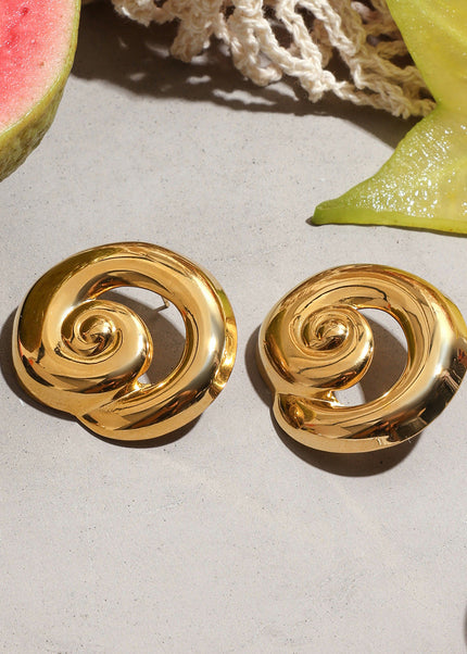 Jieding European and American hot-selling titanium steel earrings do not fade, light luxury, high-end stainless steel earrings, design sense of niche jewelry