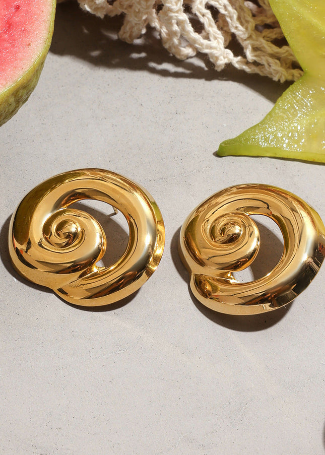 Jieding European and American hot-selling titanium steel earrings do not fade, light luxury, high-end stainless steel earrings, design sense of niche jewelry