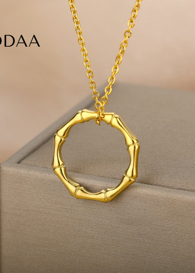 Caribbean Pendant Necklace | Gold Silver Ring Chain - Necklaces