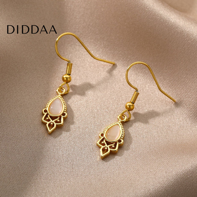 Castello Earrings | Gold Silver Simple Drop Earrings - Earrings