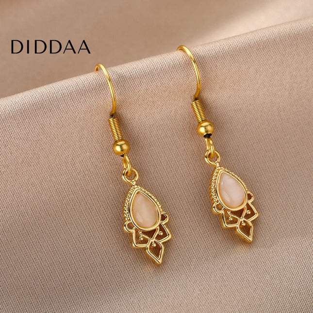 Castello Earrings | Gold Silver Simple Drop Earrings - Earrings