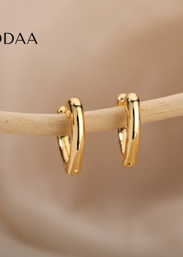 Catalina Earrings | Gold Cute Hollow Love Heart Hoop Earrings - Earrings